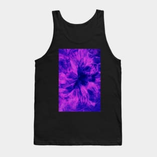 Blue and Pink Burst Splash Abstract Artwork Tank Top